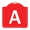Signmission Designer Series Sign-Sign W/ Letter A, Red & White Aluminum Sign, 18" x 18", RW-1818-22964 A-DES-RW-1818-22964 - alternate 1